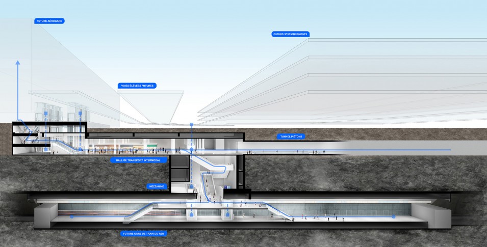 Rem Station At Montreal Trudeau International Airport Jodoin Lamarre Pratte Architectes Inc